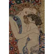 Mere et Enfant by Klimt Belgian Couch Pillow | Close Up 2