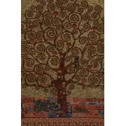 Klimt Tree of Life I Belgian Couch Pillow | Close Up 2