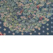 Tree Of Life - Blue Belgian Throw - 59 in. x 59 in. Cotton/Viscose/Polyester by William Morris | Close Up 2