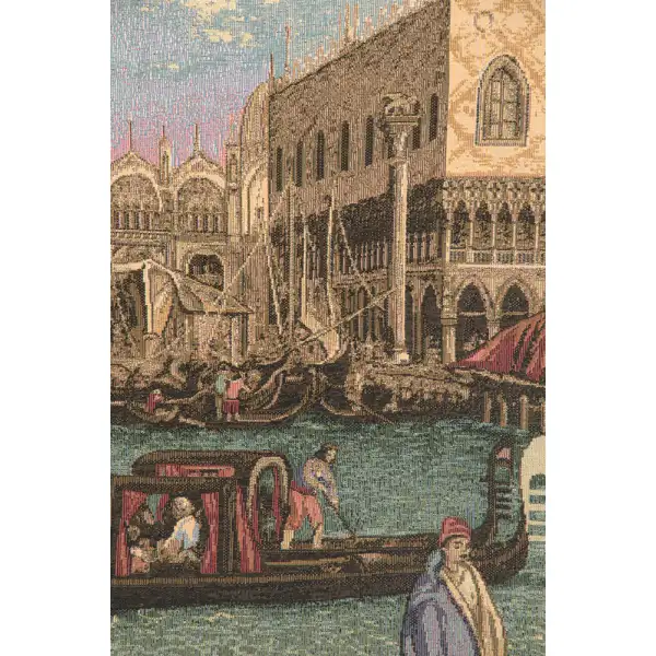 Bucintoro Venice Italian Tapestry - 54 in. x 36 in. Cotton/Viscose/Polyester by Canaletto | Close Up 1