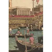 Bucintoro Venice Italian Tapestry - 54 in. x 36 in. Cotton/Viscose/Polyester by Canaletto | Close Up 2