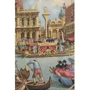 Return Of Bucintoro Italian Tapestry - 68 in. x 50 in. Cotton/Viscose/Polyester by Canaletto | Close Up 2