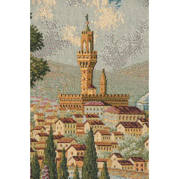 Firenze Veduta Italian Tapestry - 19 in. x 12 in. Cotton/Viscose/Polyester by Charlotte Home Furnishings | Close Up 1