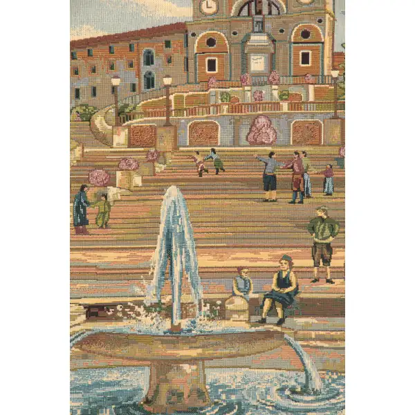 Piazza di Spagna Italian Tapestry | Close Up 1