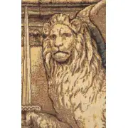 Lion with Sword Italian Tapestry | Close Up 1