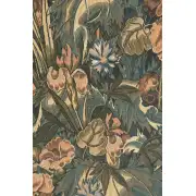 Iris Greenery Belgian Tapestry Wall Hanging | Close Up 2