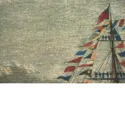 Antique Clipper Ship Fine Art Tapestry | Close Up 1