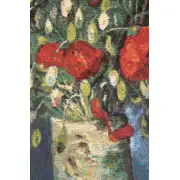 Poppy Flowers Belgian Tapestry Wall Hanging | Close Up 1