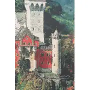 Neuschwanstein Castle Blue Belgian Tapestry Wall Hanging - 35 in. x 29 in. ACotton/viscose by Charlotte Home Furnishings | Close Up 2