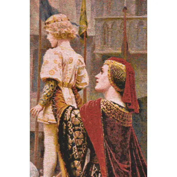 Little Prince Belgian Tapestry Wall Hanging - 38 in. x 52 in. ACotton/viscose by Edmund Blair Leighton | Close Up 2