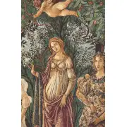 La Primavera Italian Tapestry - 19 in. x 12 in. Cotton by Sandro Botticelli | Close Up 1