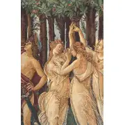 La Primavera Italian Tapestry - 19 in. x 12 in. Cotton by Sandro Botticelli | Close Up 2