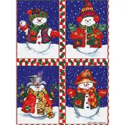 Snowman's Holiday - 68 in. x 52 in. Cotton by Charlotte Home Furnishings Inc | Close Up 1