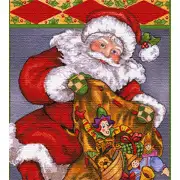 Santa's Treasures 68" Tapestry Afghan Throw | Close Up 1