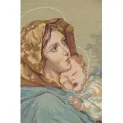 Madonna Ferruzzi Italian Tapestry - 20 in. x 24 in. Cotton/Viscose/Polyester by Roberto Ferruzzi | Close Up 1