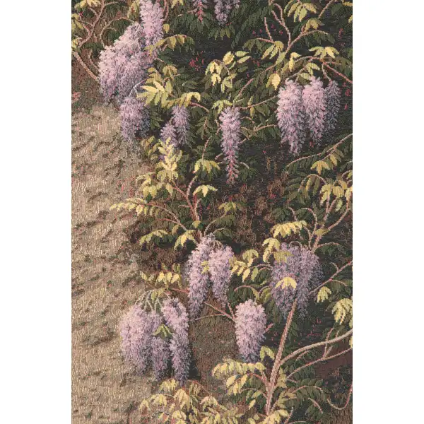 Windows With Wisteria Italian Tapestry - 53 in. x 33 in. Cotton/Viscose/Polyester by Alessia Cara | Close Up 2