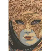 Mask on the Foreground Italian Tapestry | Close Up 1