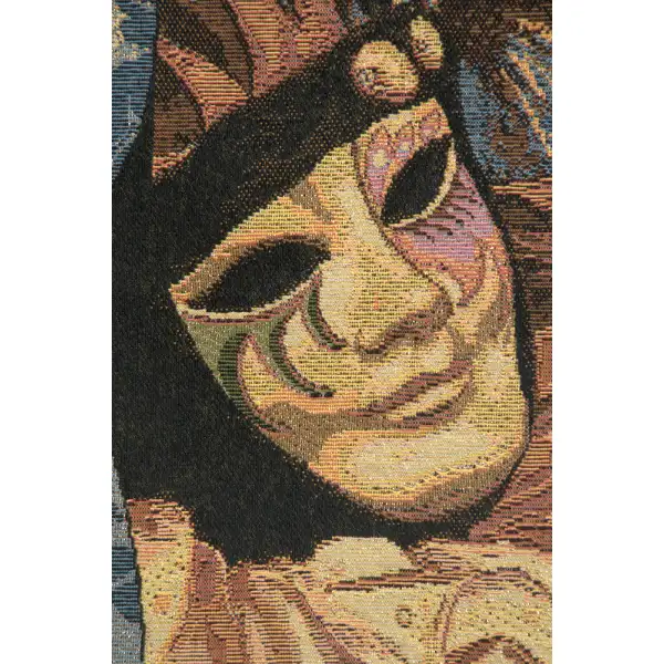 Venice Carnival Italian Tapestry - 56 in. x 25 in. Cotton/Viscose/Polyester by Silva | Close Up 1