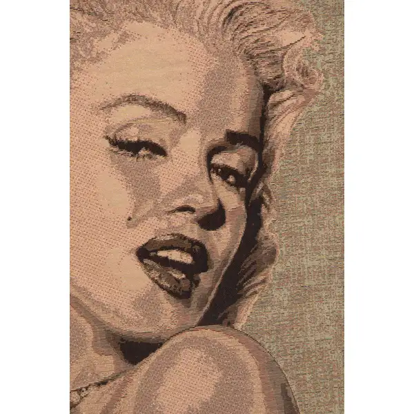 Marylin Monroe Italian Tapestry - 56 in. x 25 in. Cotton/Viscose/Polyester by Andy Warhol | Close Up 1