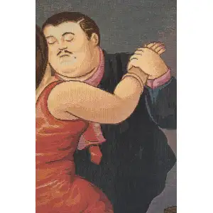 Botero Rosso Italian Tapestry - 20 in. x 24 in. Cotton/Viscose/Polyester by Fernando Botero Angulo
