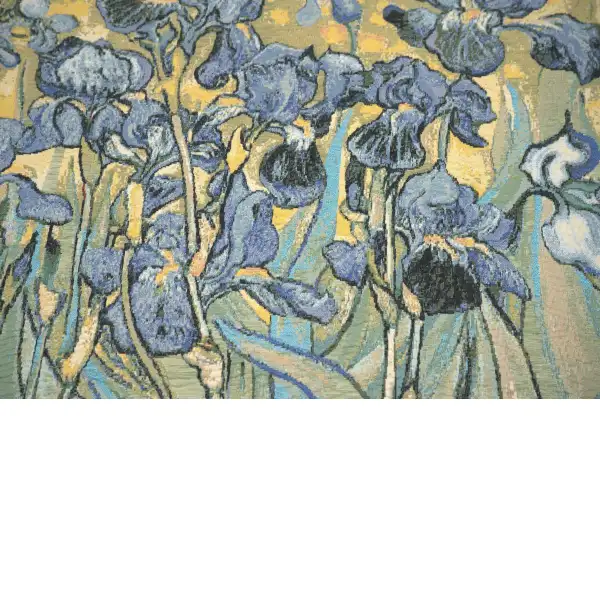 Iris By Van Gogh Italian Tapestry - 63 in. x 48 in. Cotton/Viscose/Polyester by Vincent Van Gogh | Close Up 3