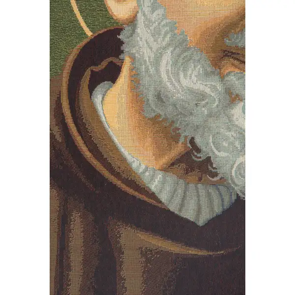 San Pio Father Pio III Italian Tapestry - 20 in. x 24 in. Cotton/Viscose/Polyester by Alessia Cara | Close Up 2