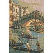 The Rialto Bridge Grand Canal Small Italian Tapestry | Close Up 1