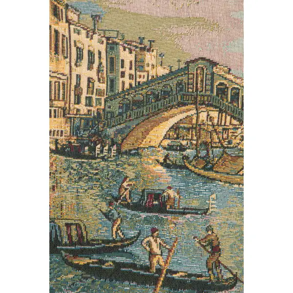 The Rialto Bridge Grand Canal Small Italian Tapestry | Close Up 1