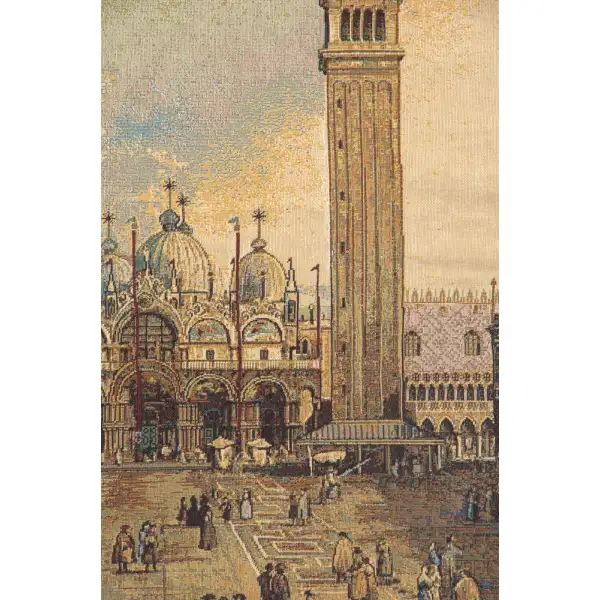 San Marco Square Italian Tapestry - 54 in. x 38 in. Cotton/Viscose/Polyester by Canaletto | Close Up 1