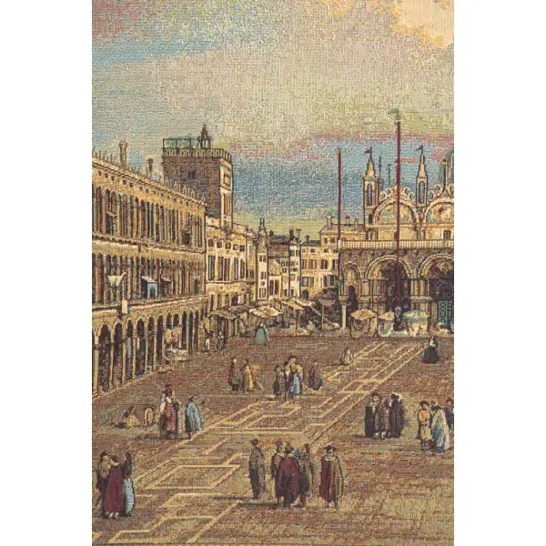 San Marco Square Italian Tapestry - 54 in. x 38 in. Cotton/Viscose/Polyester by Canaletto | Close Up 2