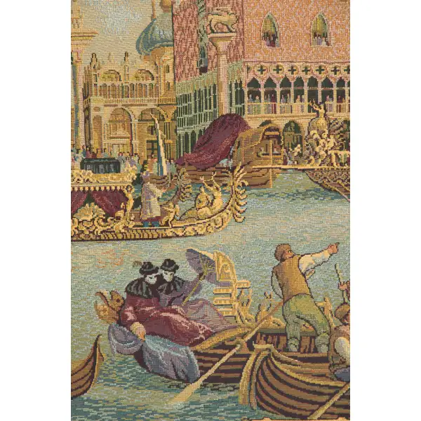 Bucintoro Italian Tapestry - 35 in. x 24 in. Cotton/Viscose/Polyester by Canaletto | Close Up 1