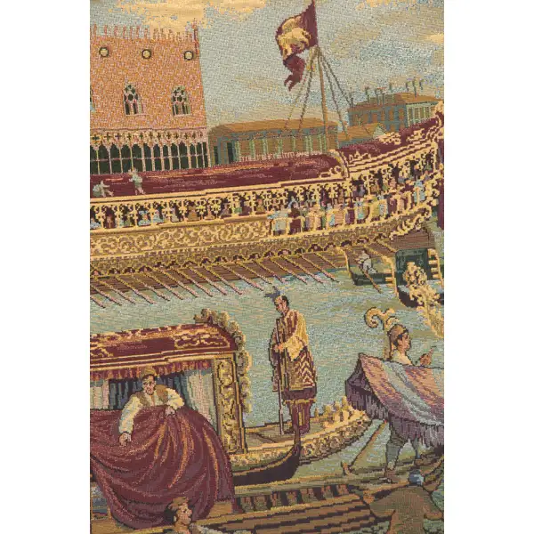 Bucintoro Italian Tapestry - 35 in. x 24 in. Cotton/Viscose/Polyester by Canaletto | Close Up 2