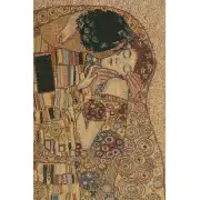 The Kiss II Italian Tapestry - 38 in. x 54 in. Cotton/Viscose/Polyester by Gustav Klimt | Close Up 1