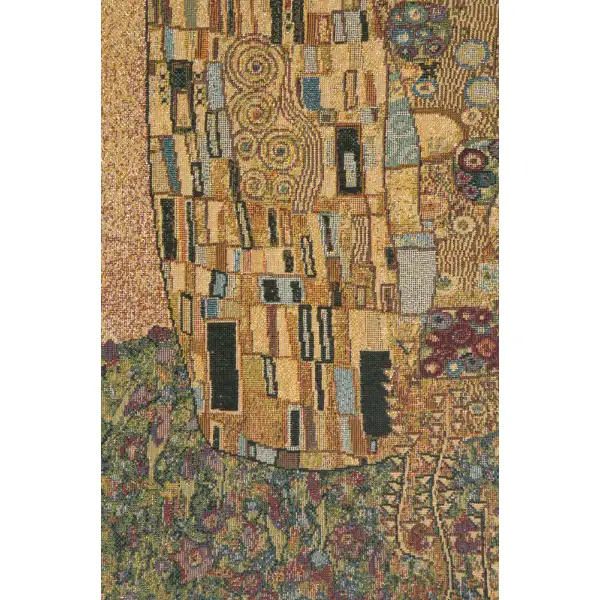 The Kiss II Italian Tapestry - 38 in. x 54 in. Cotton/Viscose/Polyester by Gustav Klimt | Close Up 2