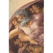 The Creation By Michelangelo Italian Tapestry - 45 in. x 26 in. Cotton/Viscose/Polyester by Michelangelo | Close Up 1