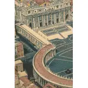 St. Peters Square Italian Tapestry - 54 in. x 38 in. Cotton/Viscose/Polyester by Alessia Cara | Close Up 2