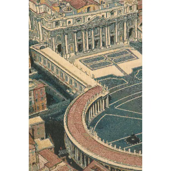 St. Peters Square Italian Tapestry - 54 in. x 38 in. Cotton/Viscose/Polyester by Alessia Cara | Close Up 2