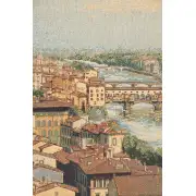 View Of Florence And The Arno Italian Tapestry - 54 in. x 36 in. Cotton/Viscose/Polyester by Alessia Cara | Close Up 2