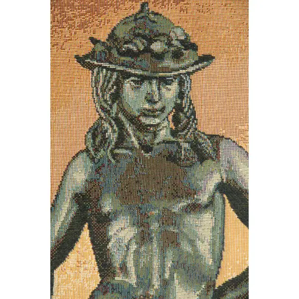 David by Donatello Italian Tapestry | Close Up 1