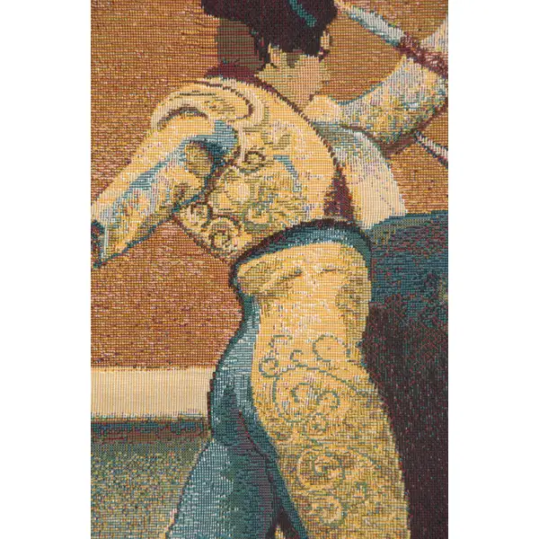 Bullfighter Torero Italian Tapestry - 9 in. x 12 in. Cotton/Viscose/Polyester by Alessia Cara | Close Up 2