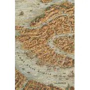 Ancient Map of Venice Horizontal Italian Tapestry | Close Up 1