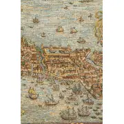 Ancient Map of Venice Horizontal Italian Tapestry | Close Up 2