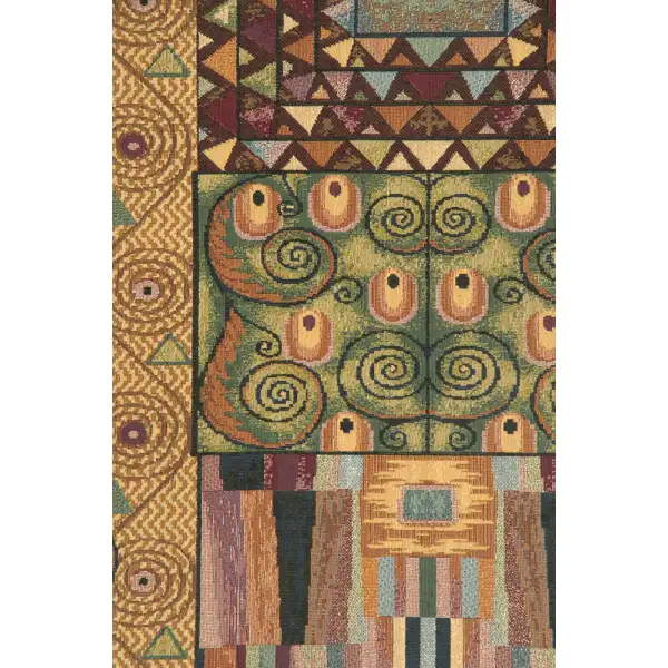 The Frieze By Klimt Italian Tapestry - 24 in. x 54 in. Cotton/Viscose/Polyester by Gustav Klimt | Close Up 1