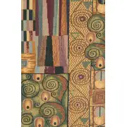 The Frieze By Klimt Italian Tapestry - 24 in. x 54 in. Cotton/Viscose/Polyester by Gustav Klimt | Close Up 2