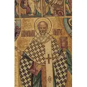 Saint Nicholas with Lurex Italian Tapestry | Close Up 2