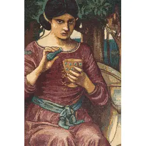 Giason And Medea Italian Tapestry - 24 in. x 34 in. Cotton/Viscose/Polyester by John William Waterhouse