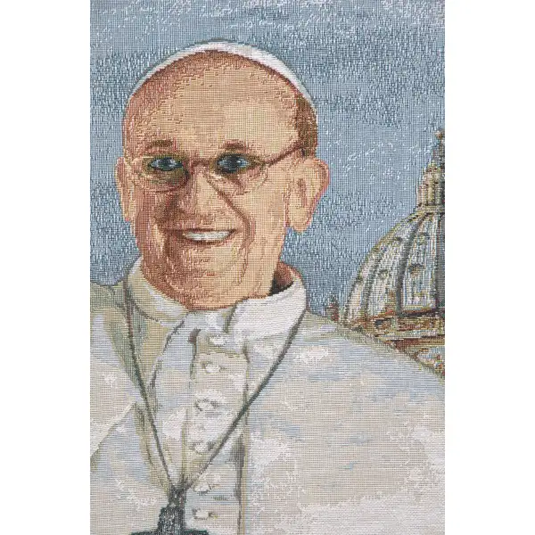 Pope Francis European Tapestries - 25 in. x 17 in. Cotton/Polyester/Viscose by Charlotte Home Furnishings | Close Up 1