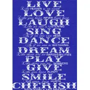 Live Love Laugh - 52 in. x 68 in. Cotton by Charlotte Home Furnishings Inc | Close Up 1