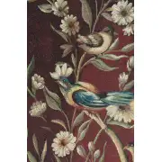 Wild Birds And Flowers Wall Tapestry - 34 in. x 53 in. Cotton/Viscose/Polyester by Charlotte Home Furnishings | Close Up 2