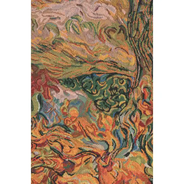 The Mulberry Tree - Van Gogh Belgian Tapestry - 42 in. x 34 in. Cotton/Viscose/Polyester by Vincent Van Gogh | Close Up 1